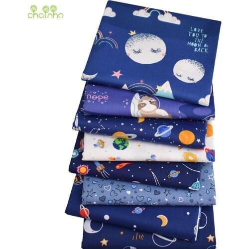 Universe&Starry Sky,Printed Twill Cotton Fabric,Patchwork Cloth For DIY Sewing Quilting Baby&Childs Bedclothes Shirts Material