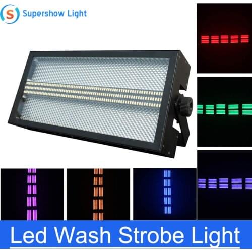 Stage Effect Lighting LED Super Bright Strobe Light RGB 3in1 LED Wash Strobe 2in1 With Color Mix for DJ Light Disco DMX