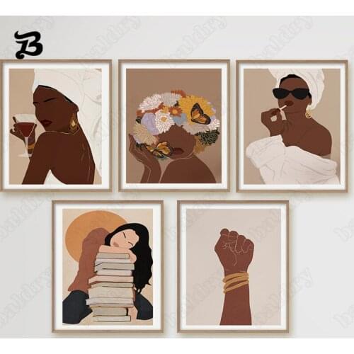 Nordic Abstract Woman Figure Painting Posters and Prints Wall Art Modern Canvas Painting Wall Picture for Living Room Home Decor