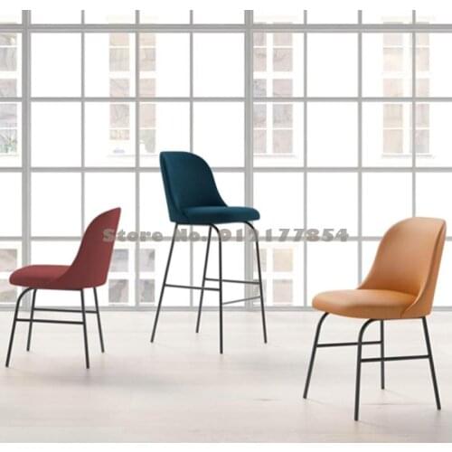 Nordic designer light luxury dining chair home backrest net red ins makeup chair simple negotiation iron art armchair