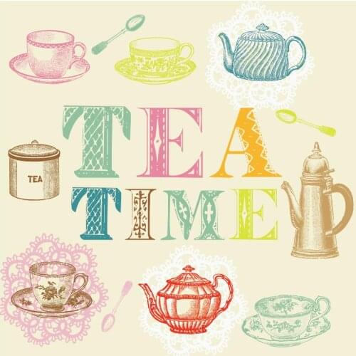 100%cotton fabric for dress British retro tea cuppattern custom printing fabric thin dress shirt sewing by yard