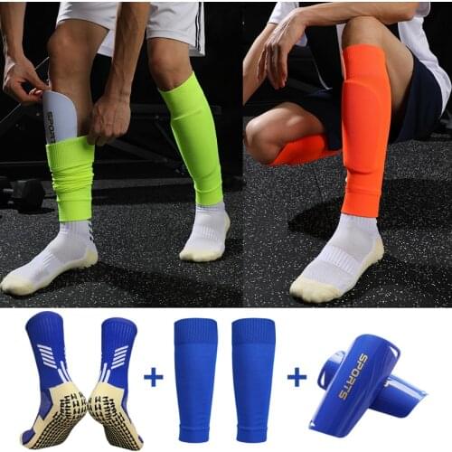 A Set Hight Elasticity Soccer Football Shin Guard Adults Kids Sock Pads Professional Legging Shing uards Sleeves Protective Gear