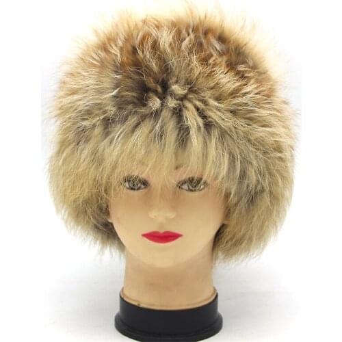 Women Winter Natural and Real Animals Fur POM Red Fox Tail Winter Soft Fur Hat
