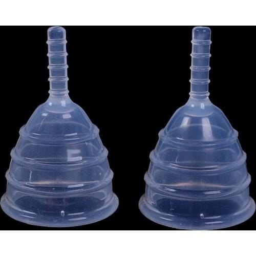 1Pc/2Pcs Medical Grade Silicone Menstrual Cup Feminine Hygiene Reusable Women Health Period Cup Menstrual Lady Cup