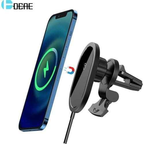 15W Magnetic Wireless Car Charger Mount for iPhone 12 Pro Max Mini 11 XS XR 8 Qi Fast Charging Phone Holder For Samsung S20 S10