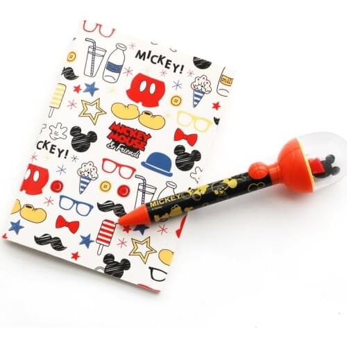 2021 Disney Mickey Minnie 3D Styling Pen Stationery Creative Cartoon Cute Ballpoint Pen Rotatable pen Student school accessories