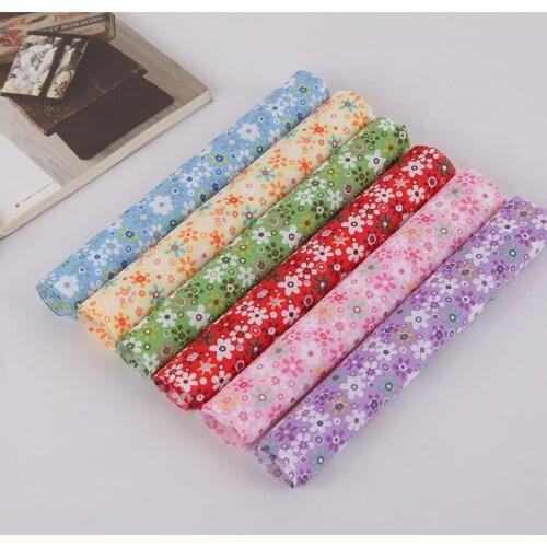 25*25CM cotton fabric Small floral Printed cloth Patchwork fabric DIY Handmade Sewing Needlework Quilting doll dress