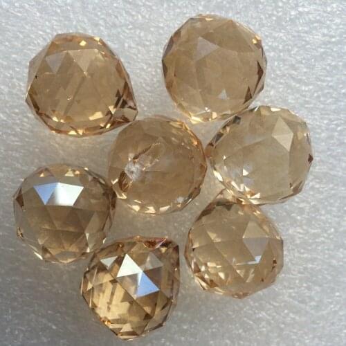 260pcs/lot Champagne 20mm Crystal Prism Trimming(Free rings) Crystal Chandelier Parts, Crystal Prism Drop Pendant For Lamp Light