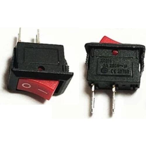 30pcs/lot RED 10*15mm SPST 2PIN ON/OFF G125 Boat Rocker Switch 3A/250V Car Dash Dashboard Truck RV ATV Home