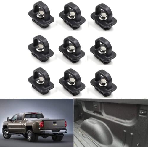 9pcs Tie Down Anchors Truck Bed Side Wall Anchor for 2007-2018 Chevy Silverdo GMC Sierra 2015-2018 Chevrolet Colorado DZ97903