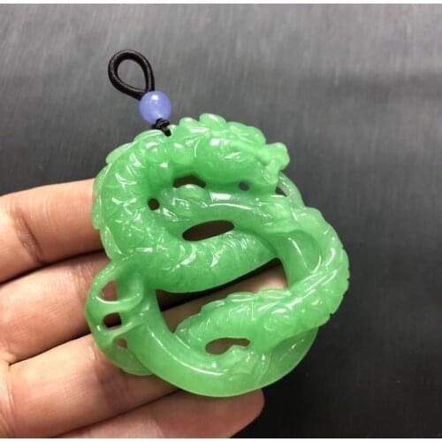 925 silver inlaid emerald green dragon pendant dragon line world jewelry ep05