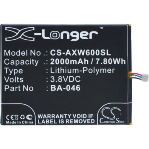 Cameron Sino 2000mAh battery for AUX S6 V950 W6 BA-046 Mobile, SmartPhone Battery