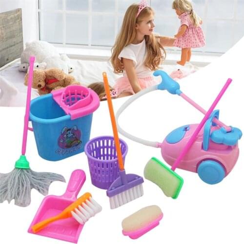 9pcs/Set Mini Doll Accessories Household Cleaning Tools For Doll Accessories Dollhouse Kids Educational Toy #20