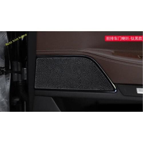 Lapetus Interior Refit Kit Car Door Stereo Speaker Audio Sound Cover Trim For BMW 7 Series G11 G12 2016 - 2019 Stainless Steel
