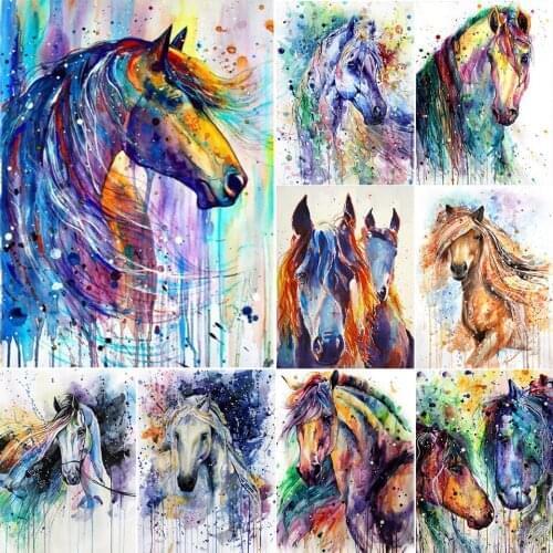 5D DIY Diamond Painting Horse Cross Stitch Kit Full Drill Embroidery Animal Mosaic Art Picture Of Rhinestones Gift Room Decor