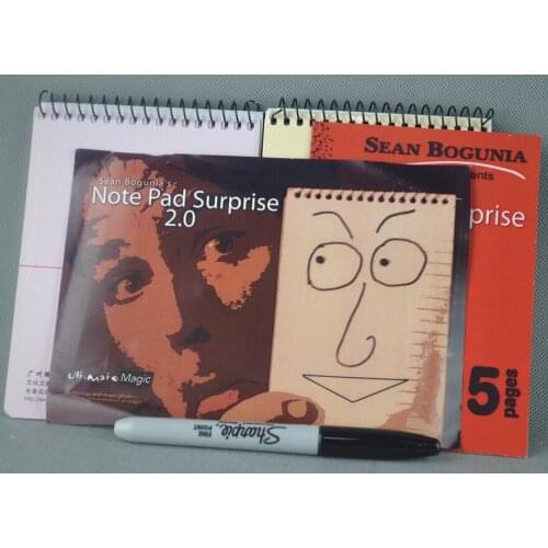 Note Pad Surprise 2.0 Magic Tricks Stage Close Up Magia Card Appearing Magica Mentalism Illusion Gimmick Props Accessories