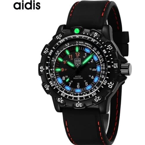AIDIS Fashion Sport Watch Men Waterproof Mens Watches Top Brand Luxury Quartz Relogio Masculino Reloj Hombre Silicone Strap