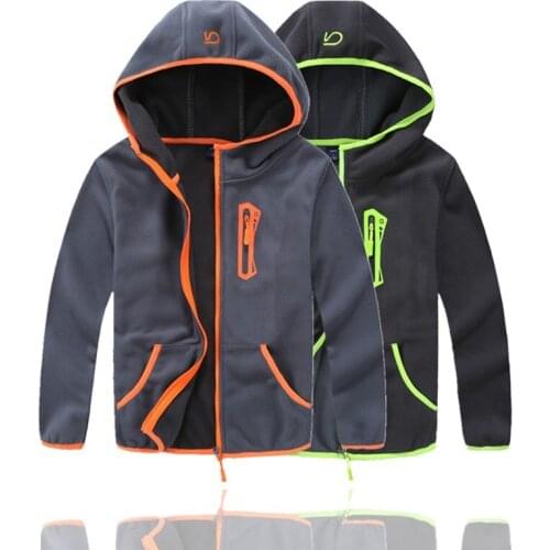 Children Hoodies Jackets And Coats Spring/Autumn Kids Soft Polar Fleece Outerwear For Boys 3-14 Years Sweatshirts TX270
