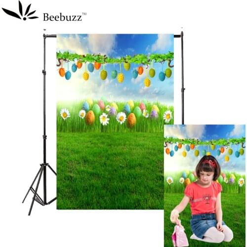 Beebuzz photo backdrop photo background for children blue sky and white clouds egg decorating photophone