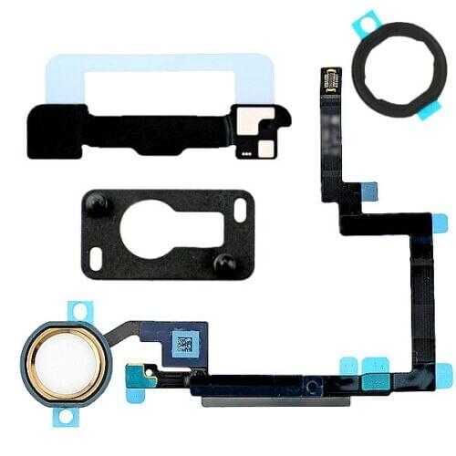 1Set Home Button Flex Cable Assembly + Home Key Rubber Gasket and Spacer Holder for Apple iPad Mini 3 A1599 A1600
