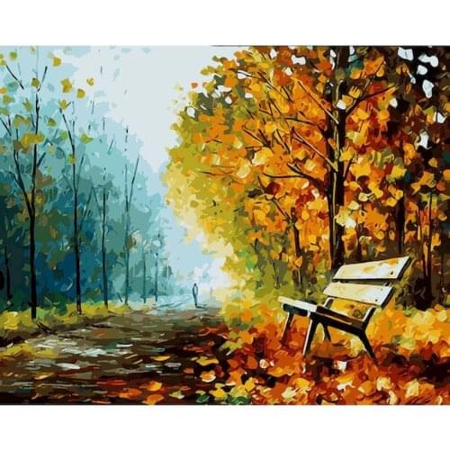GATYZTORY Street Landscape Painting By Numbers Wall Art Picture Canvas By Numbers Handpainted For Home Decors Gift