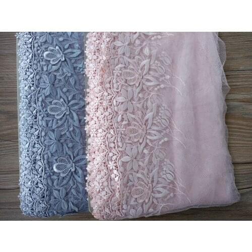 2Yards Exquisite Mesh Lace Trim Embroidery Fabric DIY High Quality Underwear Bra Skirt Sewing Ladies Clothing Accessories 19cm