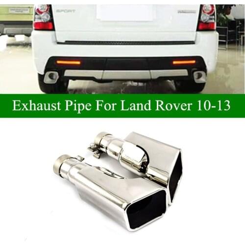 Pair Silver Exhaust Back Pipe For Land Rover 2010-2013 Range Rover Sport Stainless Steel Muffler Rear Tips Car Accessories