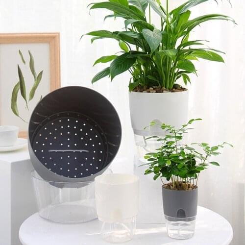 Self Watering Clear Water Container Nursery Pots Automatic Planter Basket Plant Flower Pot Home Decor