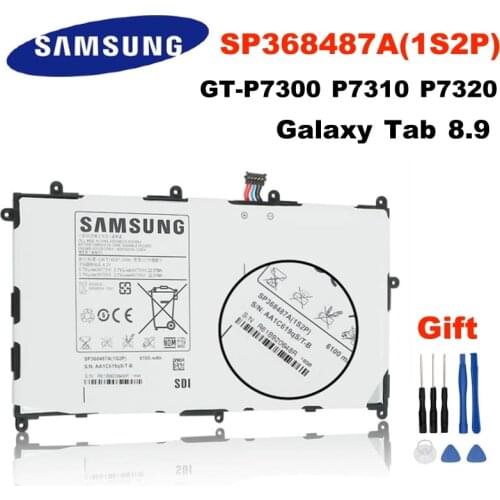 SAMSUNG Original Battery For Samsung Galaxy Tab 8.9 P7300 P7310 P7320 Battery SP368487A(1S2p) 6100mAh Free Tools