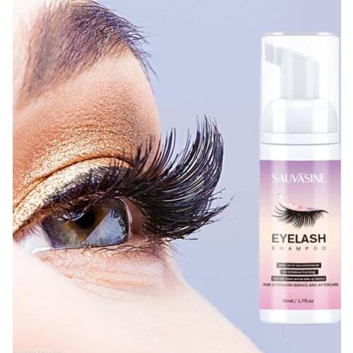 50ml Eyelash Shampoo No Stimulation Gentle Cleansing Foam Cleaner Supplies Eyelashes/Grafting Extension Mousse Eyelashes Ey R3N6