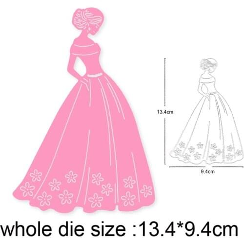2021 Craft Dies Wedding Dress Woman Metal Cutting Dies For Diy Scrapbooking Dies Embossing Die Cut Paper Card Album Stencil Dies