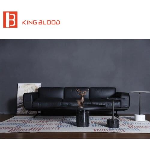 Modern top grey latest corner real leather sofa living room design sofa