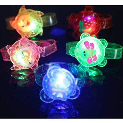 Party Cartoon Luminous Patch Creative Novelty Funny Gyro Bracelet Led Flash Rotating Watch With Explosive Small Toys