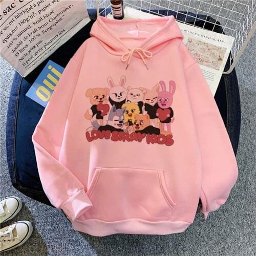 Korean Style Kpop Skzoo Stray Kids Women Oversized Hoodies Cute Cartoon Kawaii Clothes Streetwear Harajuku Sweatshirts Couple
