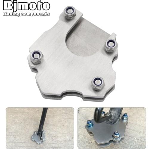 BJMOTO Universal Motorcycle Kick Side Stand Enlarger Plate Pad Sidestand Parking Kickstand Extension For Honda Yamaha Kawasaki