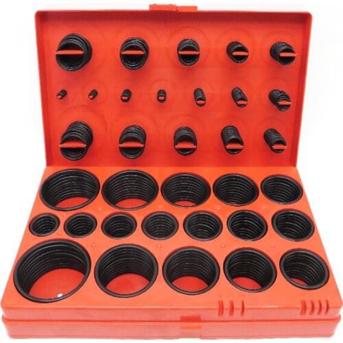 419pcs Universal O Ring Metric Washer Seals Car Plumbing Garage and Mechanics Repair Tool Kit with Storage Box
