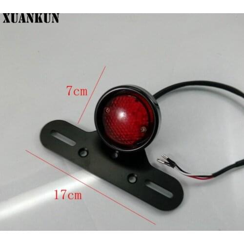 Motorcycle Parts Modified Metal Retro LED Taillights Brake Lights