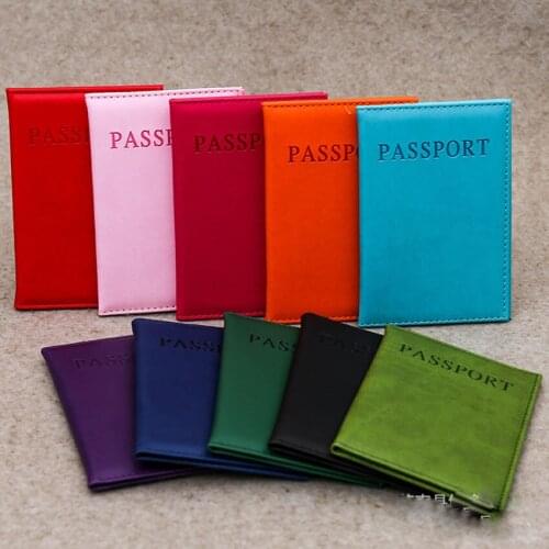 Fashion New PU Women Passport Holder Couple Models Girls Travel Passport Cover Unisex Card Case Man Card Holder