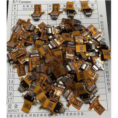 ZONBEMA 50pcs New For Sony Xperia XZ Premium G8141 G8142 Charging Port Dock Connector Flex Cable Replacement