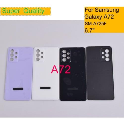 10Pcs/Lot For Samsung Galaxy A72 A725 A725F SM-A725F/DS Housing Back Cover Case Rear Battery Door Chassis Housing Replacement