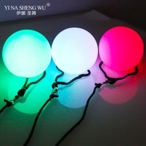 3/6pcs Professional Belly Dance Level Hand Props LED POI Thrown Balls For Belly Dancing Hand Props Stage Performance Accessories
