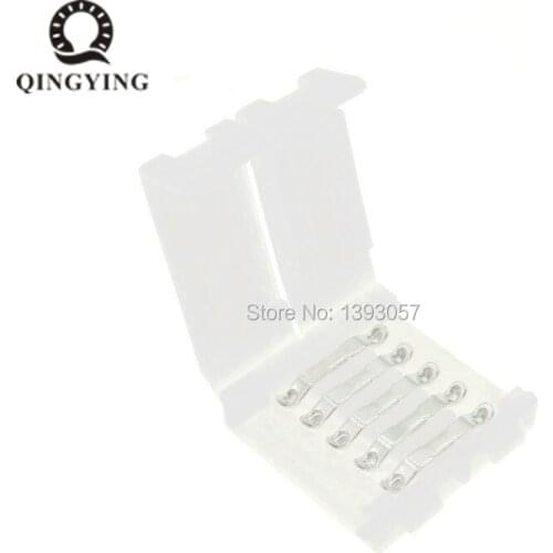 50pcs 12mm 5Pin LED Strip Connector 5 Pin Connectors Free Welding Extension Wire Connection for 5050 RGBW RGBWW LED Ribbon