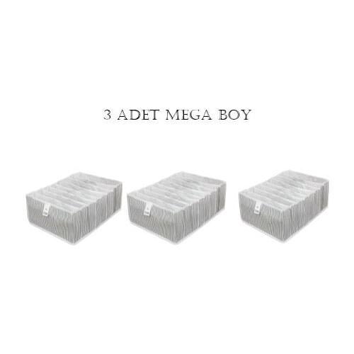 8 cavity Accordion In Drawer Organizer Mega Size (3 Pcs)