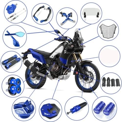 For Yamaha TENERE 700 TENERE700 2019-2020 Motorcycle Accessories Brake Clutch Levers/Radiator Guard/Engine Guard Bumper/Oil CUP