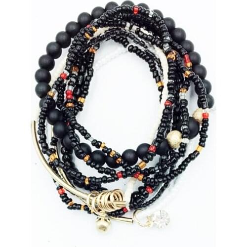 Bohomian DIY Handmade Multicolor Colorful Beads Bracelets For Women 2018 New Boho Jewelry Bracelet Set Pulseira Accessories Gift