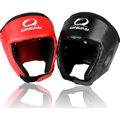GINGPAI Boxing Sanda Adults Sports Helmets Universal Men Women MMA Muay Thai Karate Taekwondo Training Headgear Head Protector