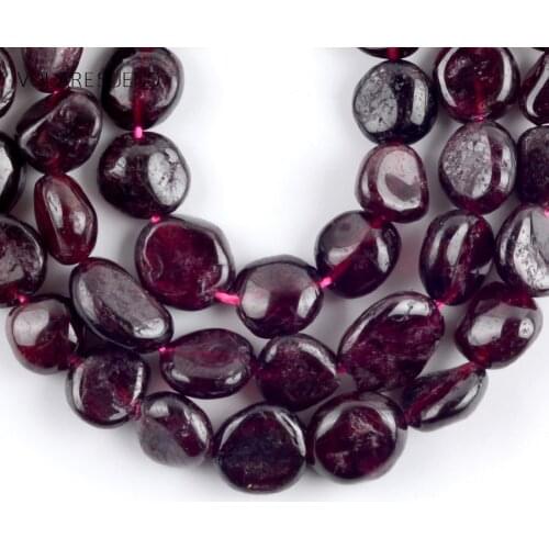 Natural Garnet Stone Red Jades Stone Irregular Beads For Jewelry Making Spacer Loose Beads 8-10mm Diy Bracelet Accessory 15