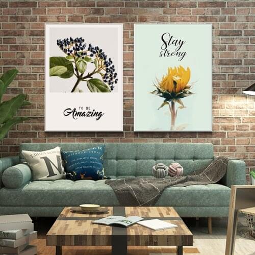 Nordic Decorative plants Wall Art Canvas Poster and Print posters autumn landscape picture for Living Room No Frame morden print