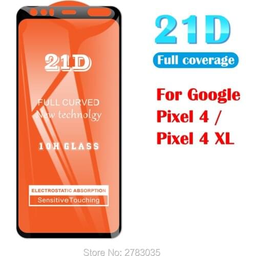 For Google Pixel 4 / Pixel4 XL 21D 9D Full Glue Cover Toughened Tempered Glass Film Screen Protector Guard