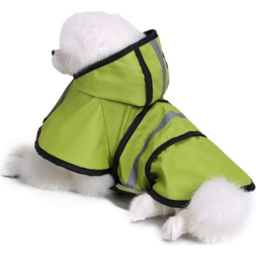 XS-4XLReflective Dog Raincoat Dog Rain Jacket Waterproof Pet Coat Hoodies Jumpsuit For Small Medium Large Dogs French Bulldog